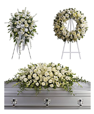 3 PC White Funeral Package  