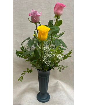 3 Roses with Baby's Breath $20 Option