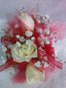 Pink Mini Garden Rose Wrist Corsage