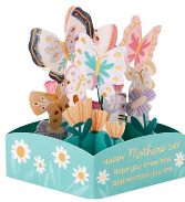 3 X 5 BUTTERFLIES POP UP  MOTHER'S DAY CARD