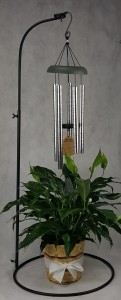 30" Wind Chime and Stand with Plant Funeral