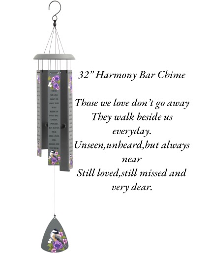 32” Walk Beside Us  Harmony Bar Wind Chime