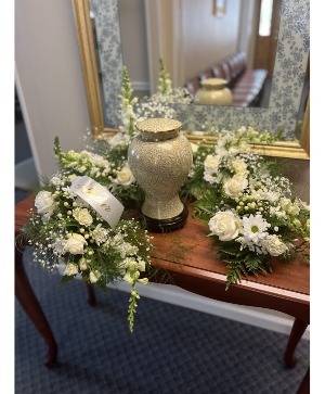 3/4 wreath for Cremation Urn Casket Flowers