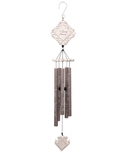 35'' White Vintage Windchime In Loving Memory