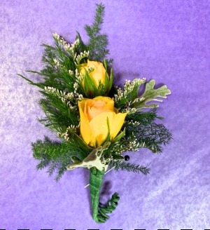 Yellow Spray Roses Boutonniere