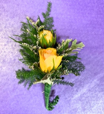 Yellow Spray Roses Boutonniere