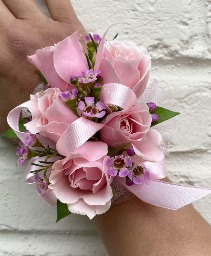 #38 Pink Spray Rose Corsage Fresh Flowers