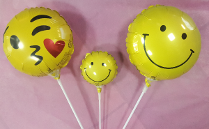 4" & 9" Smiley Face Balloon Stick-in Add-On in Croton On Hudson, NY | Cooke's Little Shoppe Of Flowers 4" & 9" Smiley Face Balloon Stick-in Add-On in Croton On Hudson, NY | Cooke's Little Shoppe Of Flowers