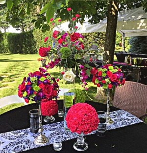 Bright Floral Grouping Reception Flowers