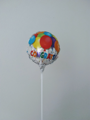 Congrats! 4" foil balloon 