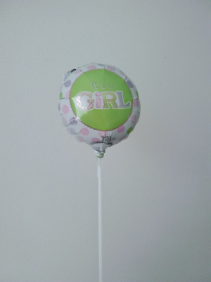 It's a girl! 4" foil balloon 