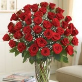 4 Dozen Longstem Red Roses Deluxe Rose Arrangement