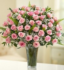4 Dozen Pink Roses "Ultimate Elegance"