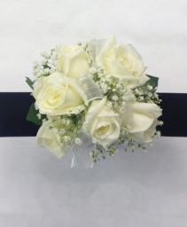 #4  White Sweetheart Corsage  Fresh Flowers