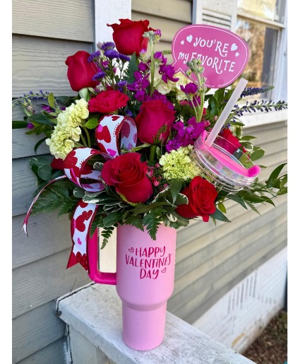 40oz. Stanley Tumbler with Flowers 