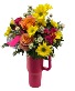 40oz Tumbler with spring mix fresh flowers