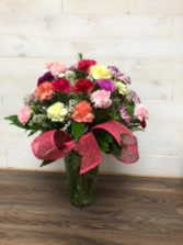 40 Colored Carnation Arrangment Fresh Flowers