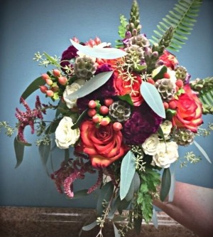 Fun Fall Colors Hand Tied Bouquet