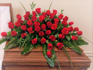 48 Rose Casket Spray FD-22