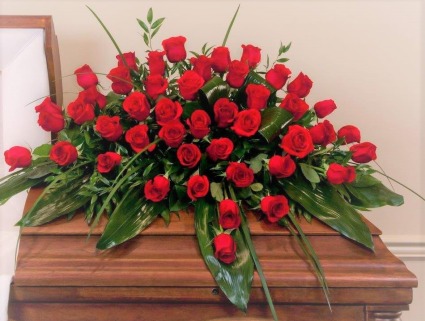 48 Rose Casket Spray FD-22