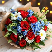 4th of July Loose Designer Choice Paper wrapped Bouquet 
