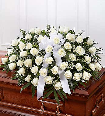 Casket White Rose