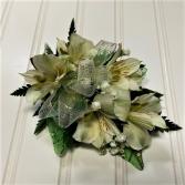 5 Alstroemeria Corsage only available in white