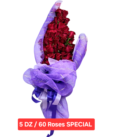 5 Dozen Red Roses Wrapped Only 1 available! in Laurel, MD | Lea's Flower Shop 5 Dozen Red Roses Wrapped Only 1 available! in Laurel, MD | Lea's Flower Shop