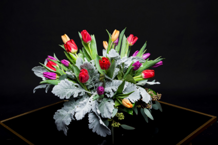 I Love Tulips Vase Arrangement