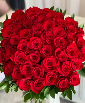 50 Premium Red Roses Wrapped 