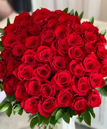 50 Premium Red Roses Wrapped  in Wasaga Beach, ON | WASAGA FLOWERS