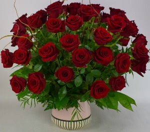 50 Reasons Roses Red  Ceramic Vase