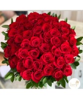 50 Red Roses Bouquet Luxury