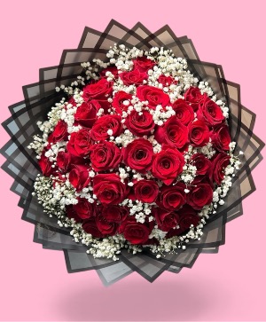 50 Red Roses   Buchon Classic 