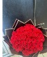 50 RED ROSES Ramo Buchon BLACK PAPER  