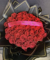 50 Rose Ramo  Wrapped Bouquet