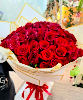 50 ROSES HAND TIED BOUQUET 