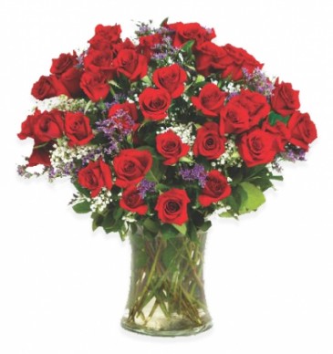 50 Roses Vase Arrangement