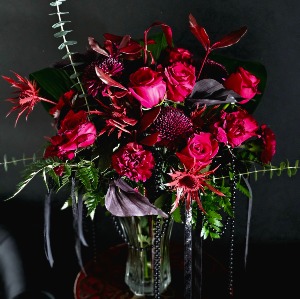 50 Shades of Red Rose Arrangement