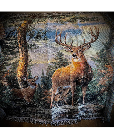 50" x 60" Deers Decorative Keepsake Throw in Danville, KY | Lavender Blooms Florist & Gifts 50" x 60" Deers Decorative Keepsake Throw in Danville, KY | Lavender Blooms Florist & Gifts