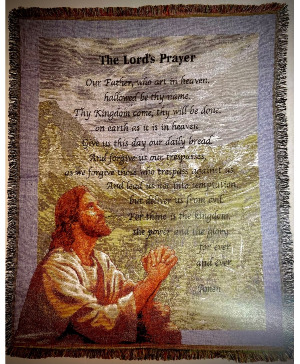 50" x 60" Lord's Prayer Tapestry Throw