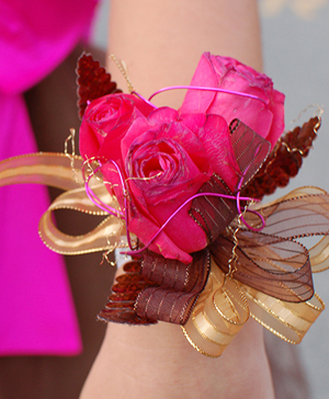 Hot Pink Roses Prom Corsage Prom Flowers
