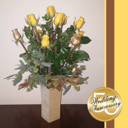 50th Anniversary Bouquet Roses