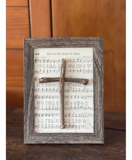 5x7 Hymnal Cross Frame 