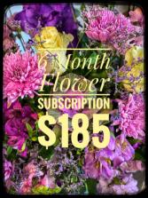6 Month Flower Subscription  Monthly Flower Arrangement 