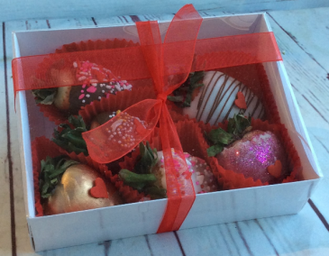 6 Pack Chocolate Covered Strawberries Only available for delivery 02/12-14 or until sold out. Add on to any order in Culpeper, VA | ENDLESS CREATIONS FLOWERS AND GIFTS