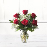 6 Red Roses 