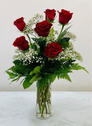 6 Red Roses  