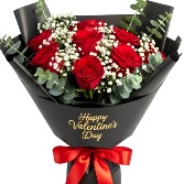 6 RED Rose Love Wrapped Bouquet