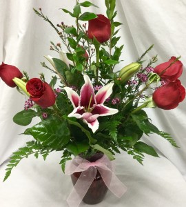 6 Rose vase With Stargazer